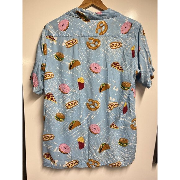 The Hawaiian Shirt by Rowdy Gentleman Abstract Food Print Button Up Men Large - Picture 3 of 6